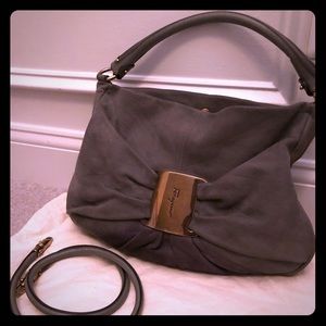 Salvatore Ferragamo Miss Vara Daisy Bag-Grey